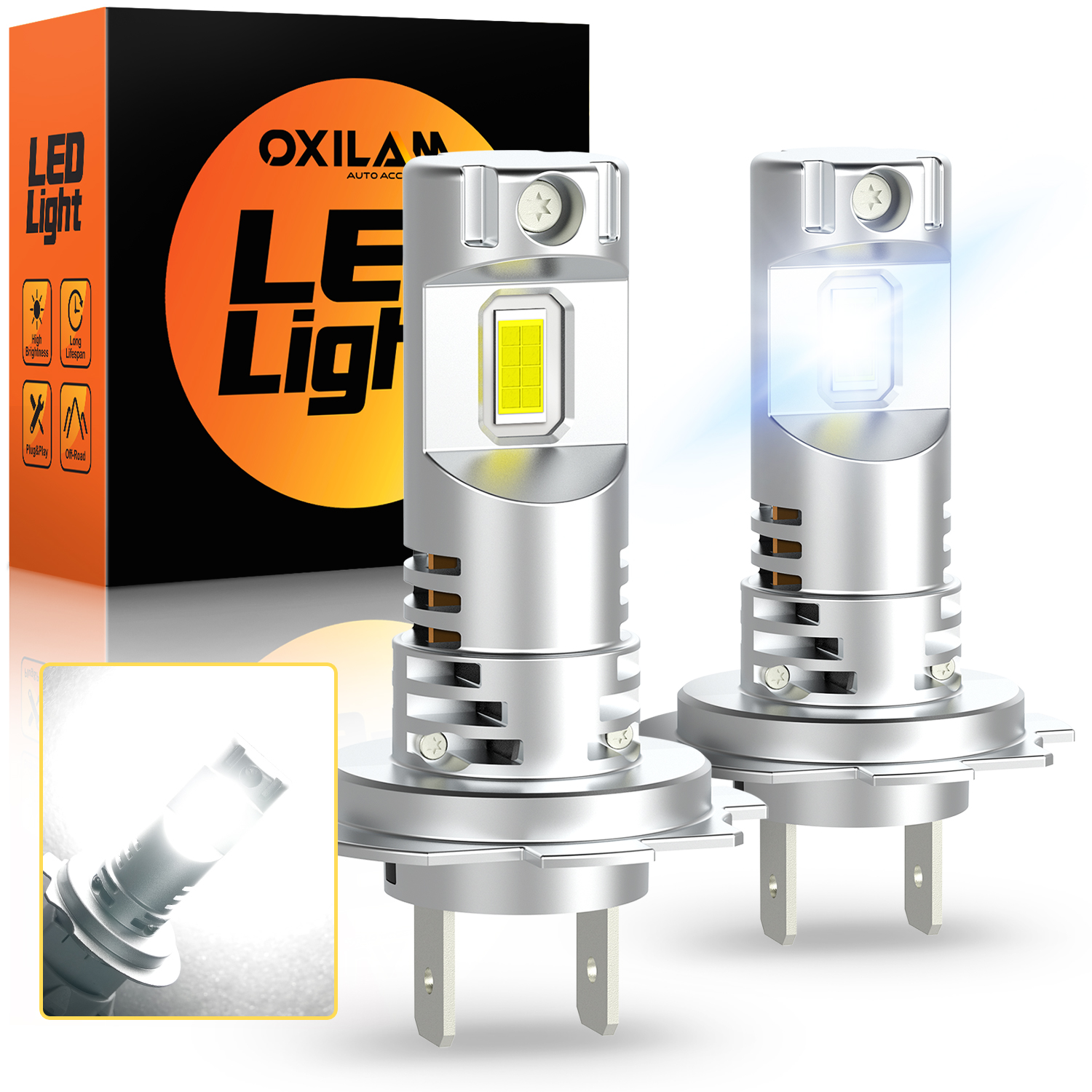 Headlight Aiming Tool - 2Pcs H7 LED Can bus Car
