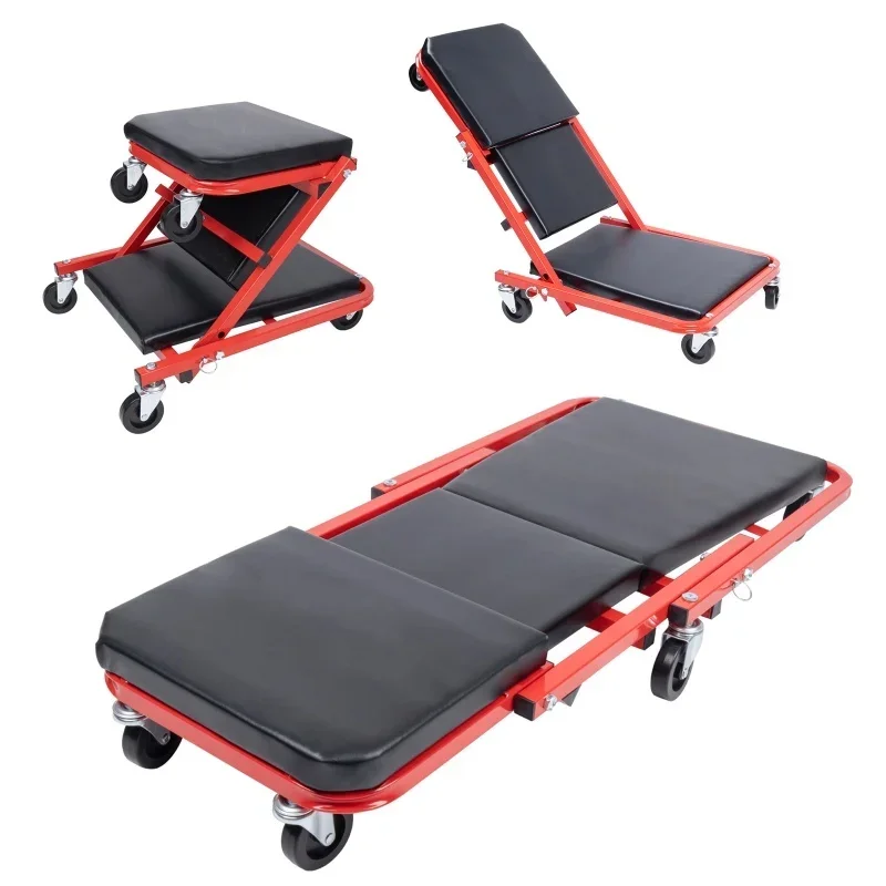 Garage Creeper Roller - Folding Car Creeper Seat Work Bench