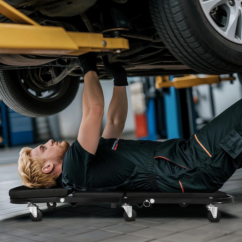 36-inch Folding Car Repair Bed - مراجعة Garage Creeper Roller وسعره