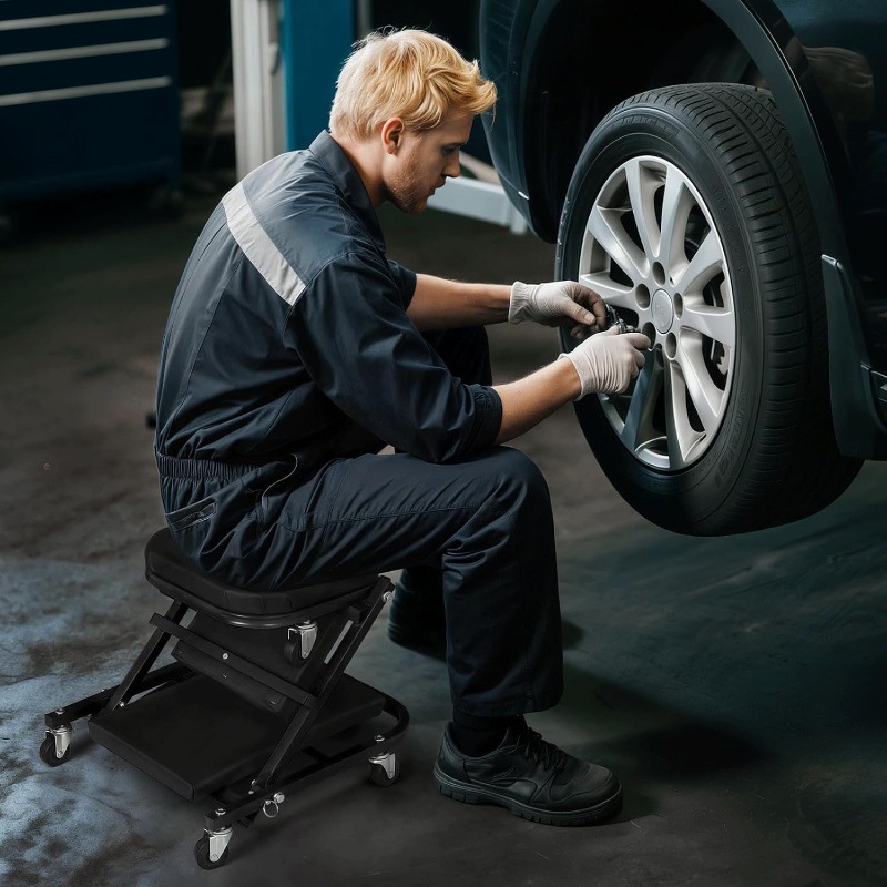 36-inch Folding Car Repair Bed - مراجعة Garage Creeper Roller وسعره