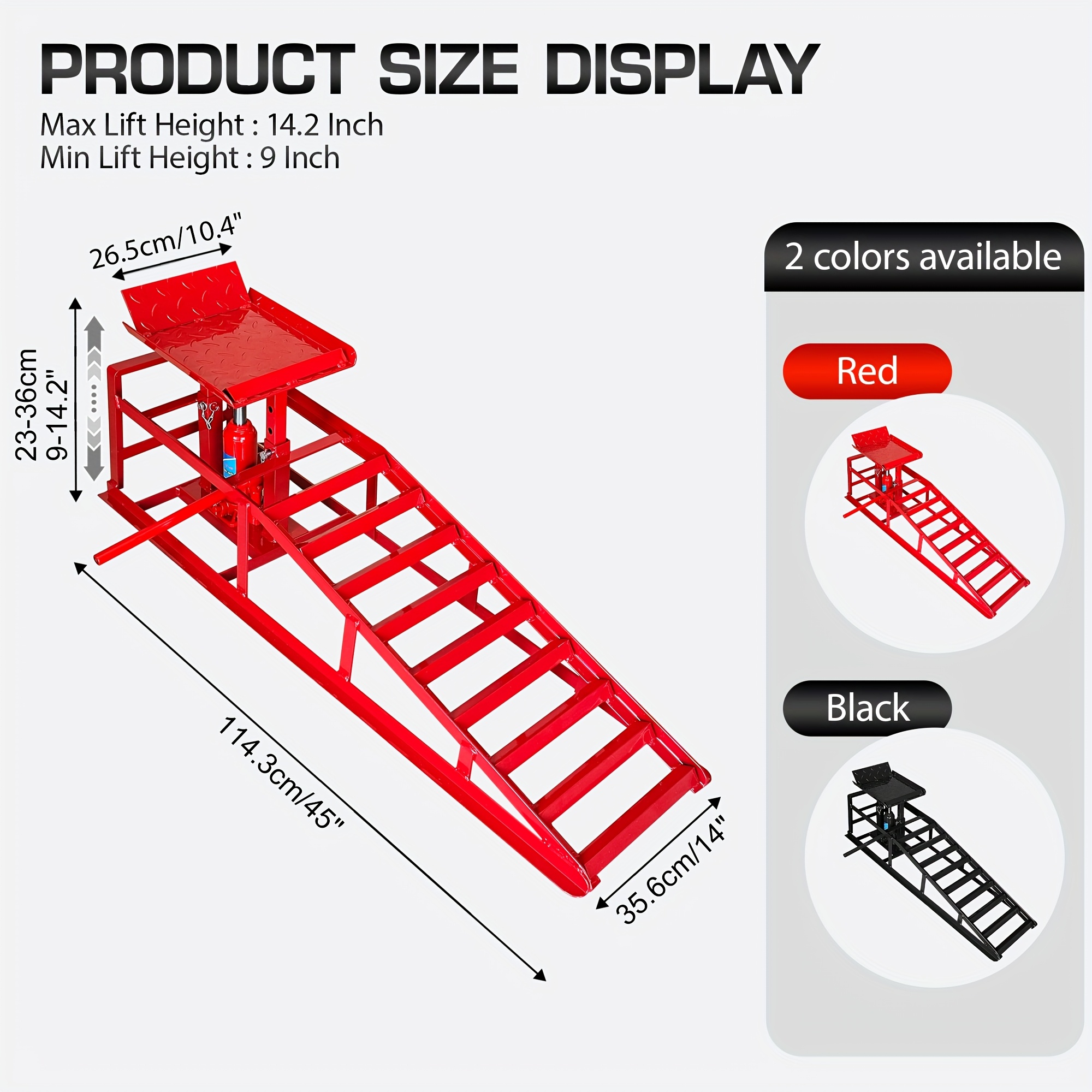 2pcs Hydraulic Car Ramps with  - مراجعة Hydraulic Car Lift وسعره