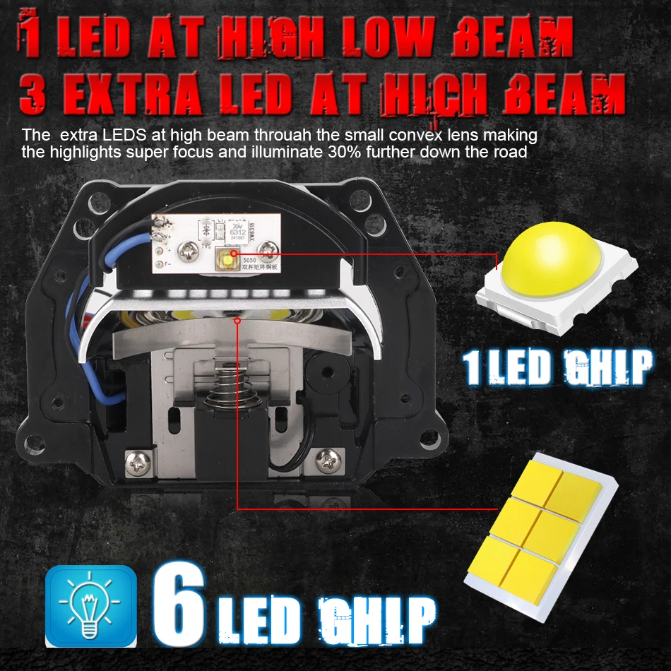 Bi LED Projector Lenses 3 Inch - مراجعة Headlight Aiming Tool وسعره