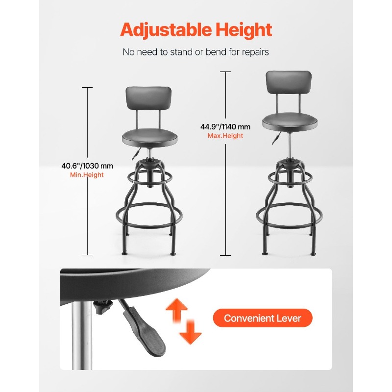 Shop Stool with Backrest, Pneu - مراجعة Garage Creeper Roller وسعره