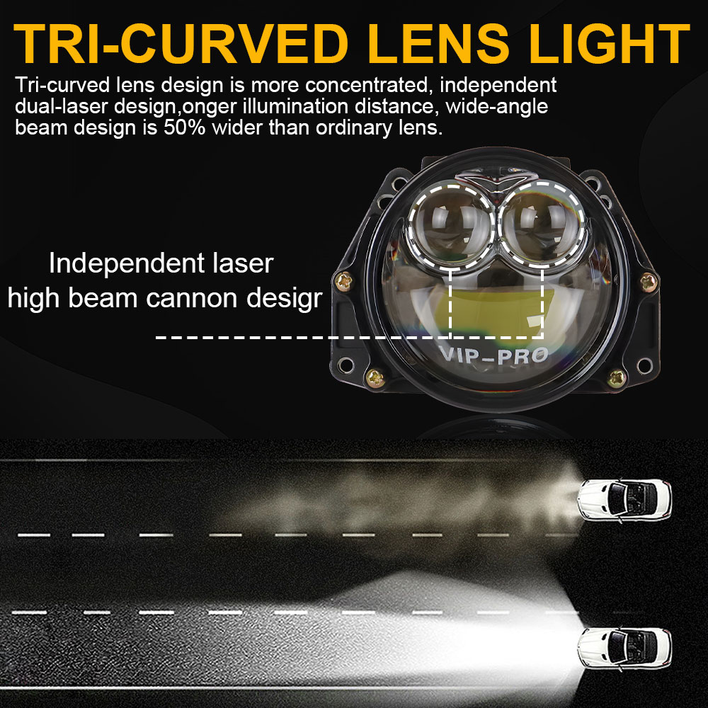 3Inch Bi LED laser projector h - مراجعة Headlight Aiming Tool وسعره