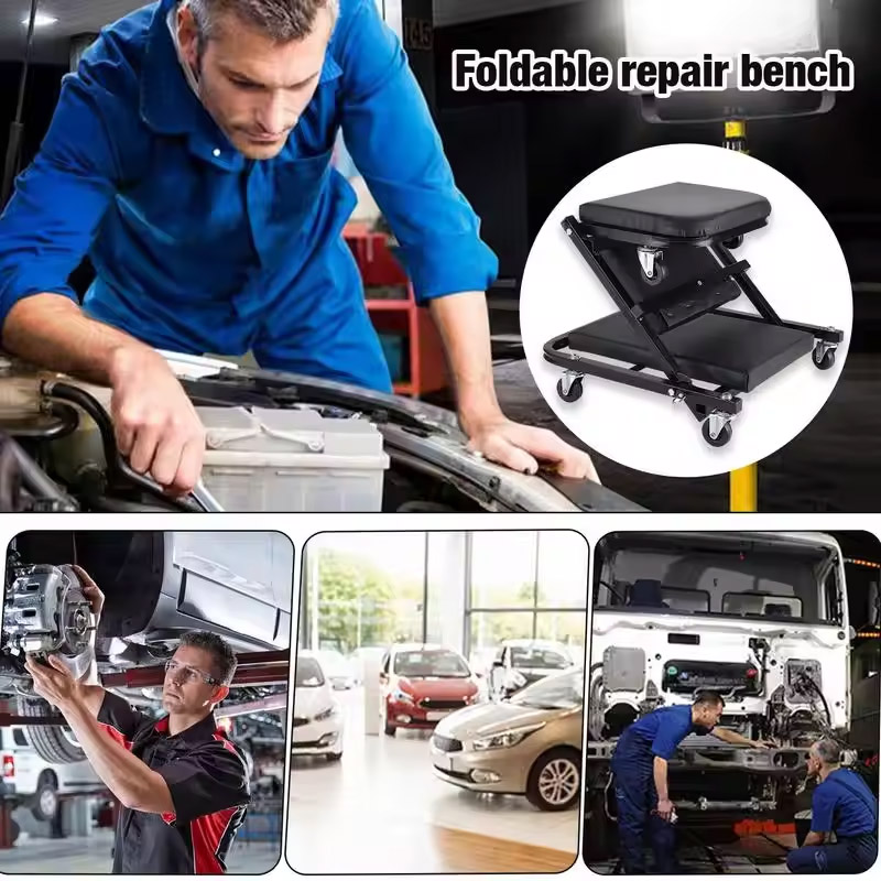 Auto Maintenance Work Bench Ch - مراجعة Garage Creeper Roller وسعره