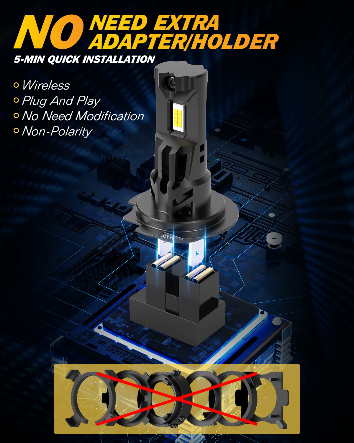 2x 22000LM 100W H7 LED Car Hea - مراجعة Headlight Aiming Tool وسعره