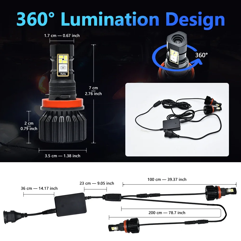Bayerley RGB 5050 LED Fog Ligh - مراجعة Headlight Aiming Tool وسعره
