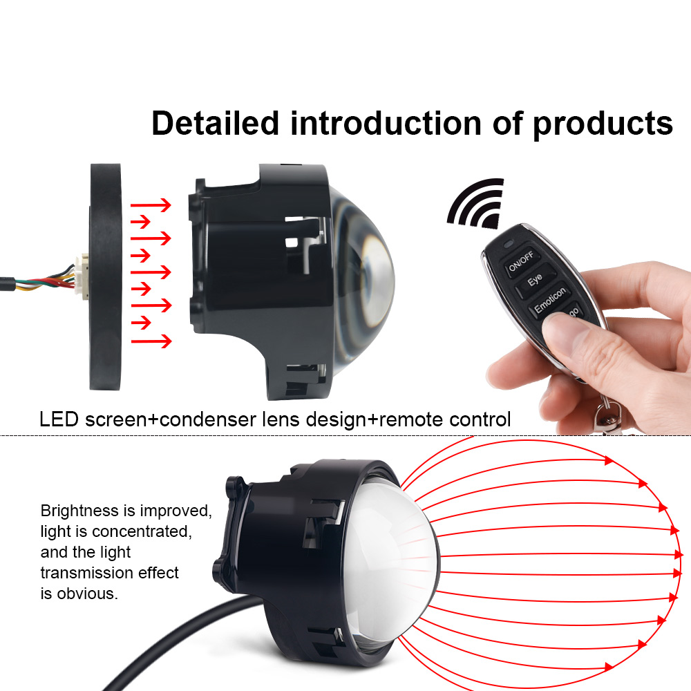 Car Dynamic Devil's Eye LED Li - مراجعة Headlight Aiming Tool وسعره