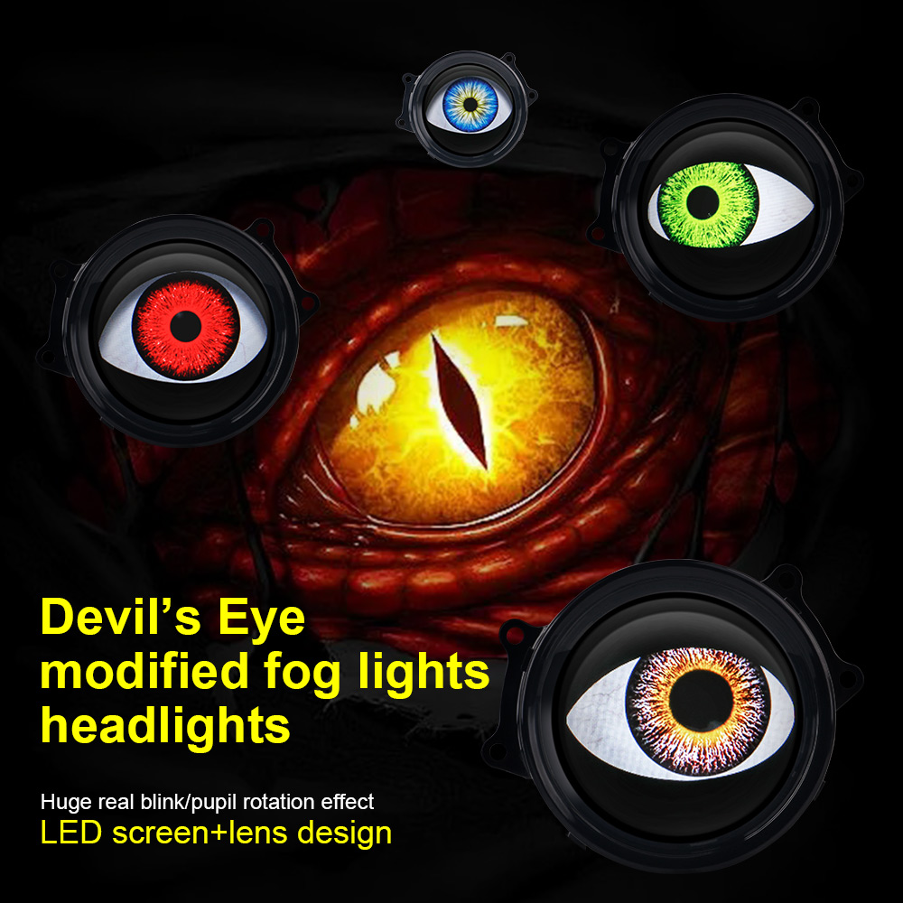 Car Dynamic Devil's Eye LED Li - مراجعة Headlight Aiming Tool وسعره