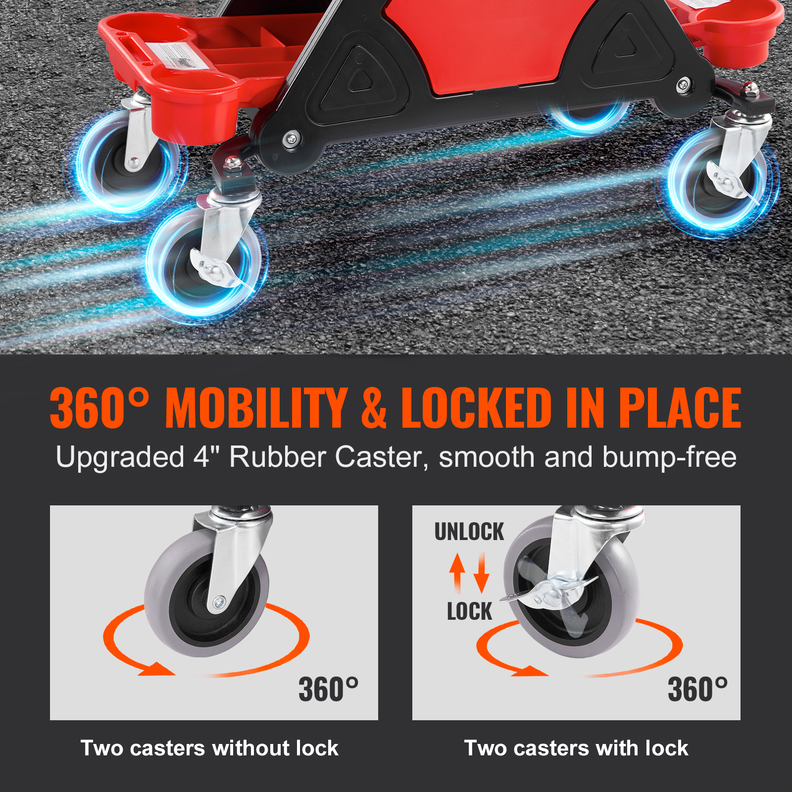 SucceBuy Rolling Mechanic Seat - مراجعة Garage Creeper Roller وسعره
