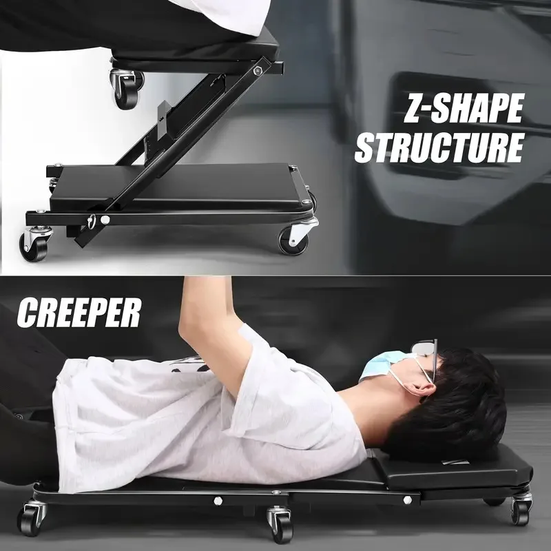 Folding Car Creeper Seat Work  - مراجعة Garage Creeper Roller وسعره