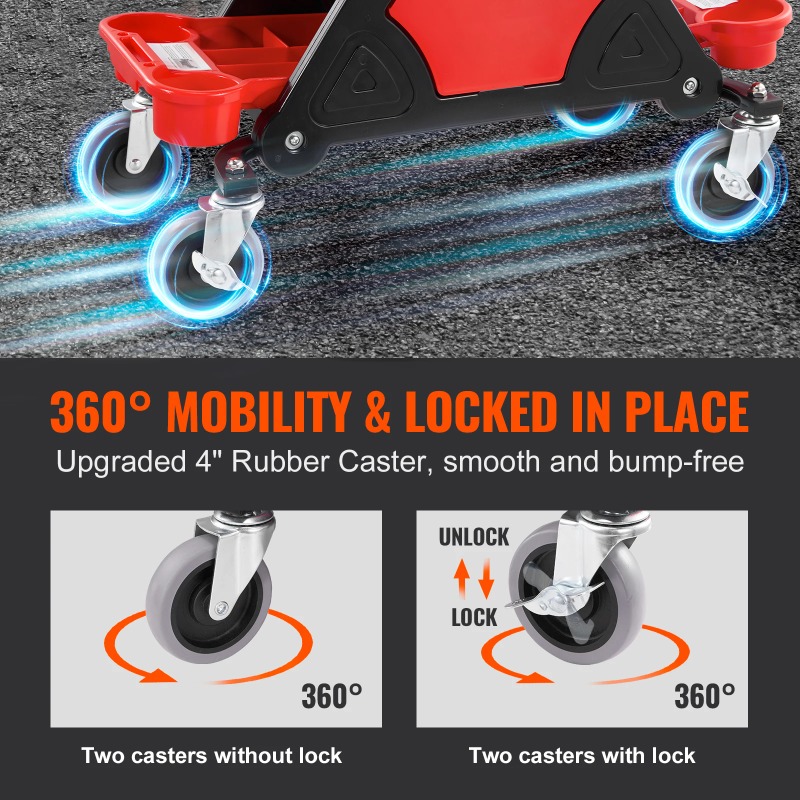 Rolling Mechanic Seat 300 LBS  - مراجعة Garage Creeper Roller وسعره